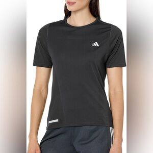 ADIDAS Black 'Aeroready' Cooling Lightweight Ultimate Knit Running Tee - Size L